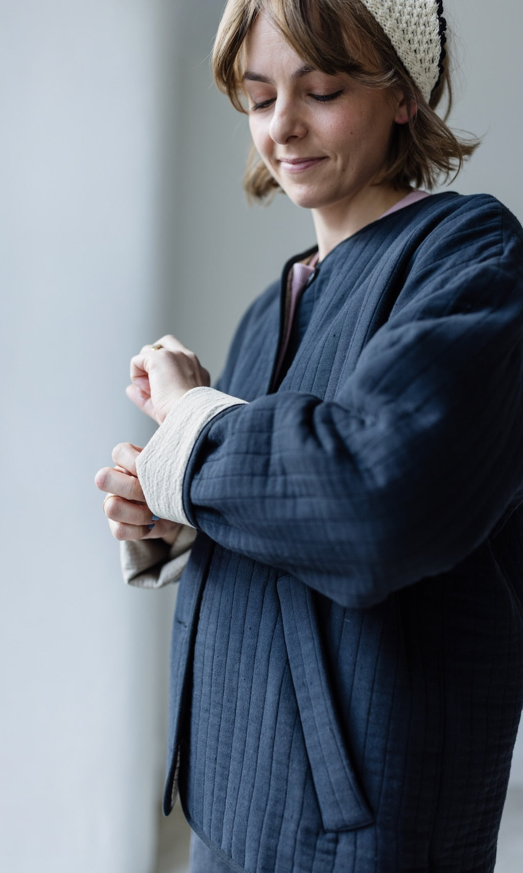 Leichte Oversized Steppjacke Yumiko aus Bio Baumwolle