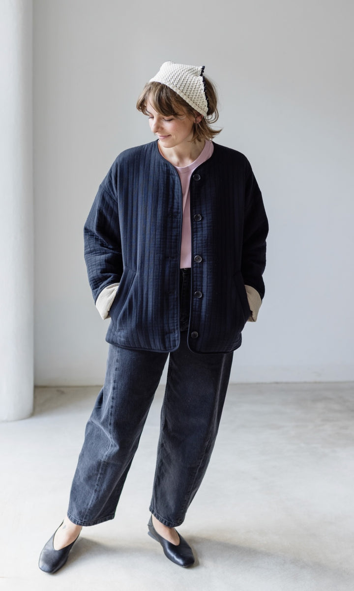 Leichte Oversized Steppjacke Yumiko aus Bio Baumwolle