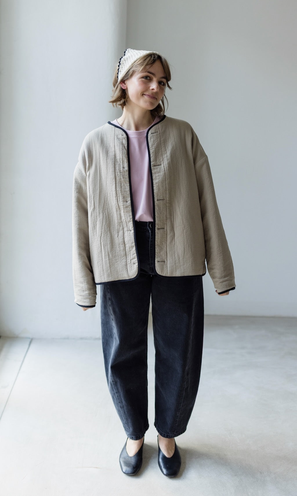 Leichte Oversized Steppjacke Yumiko aus Bio Baumwolle