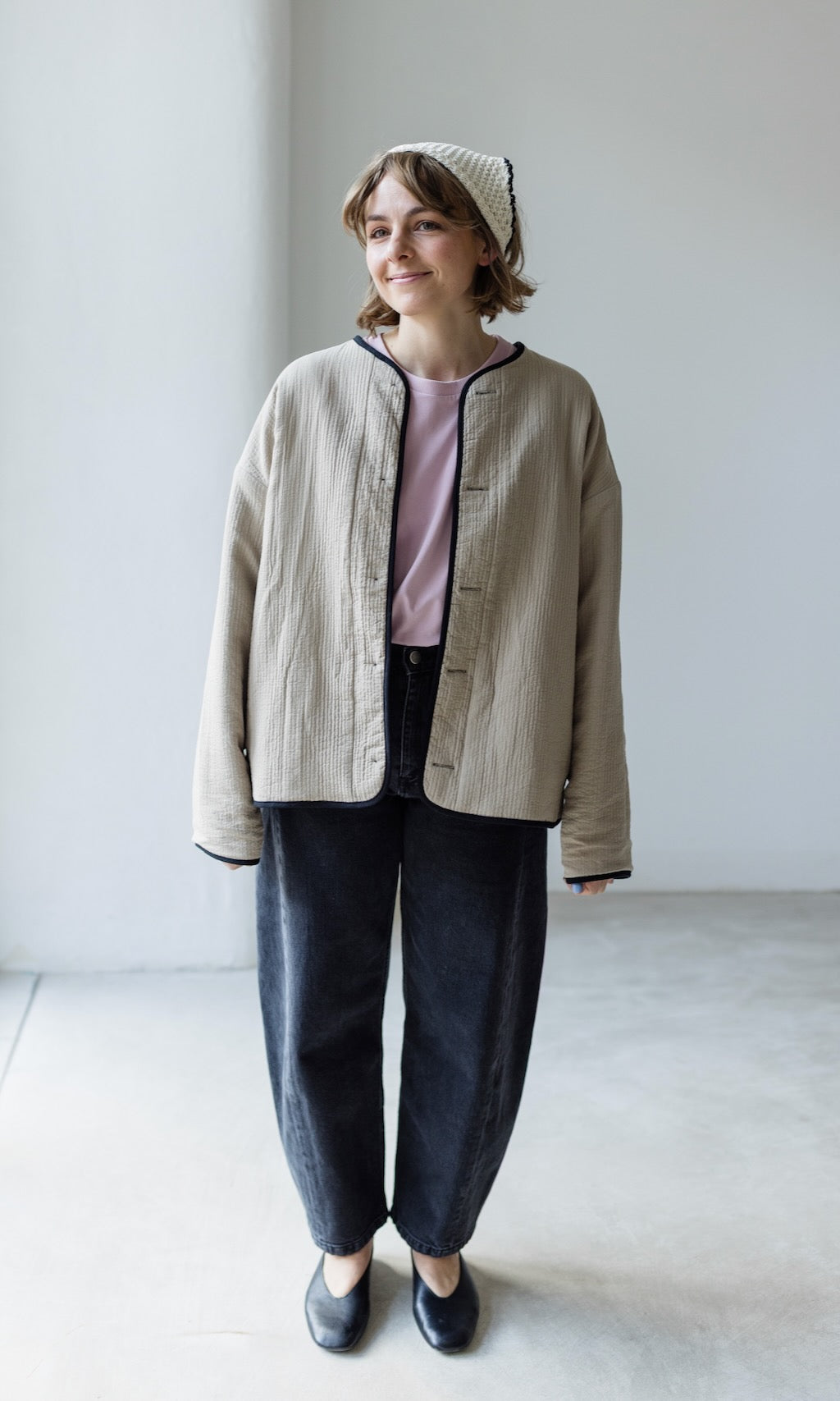 Leichte Oversized Steppjacke Yumiko aus Bio Baumwolle