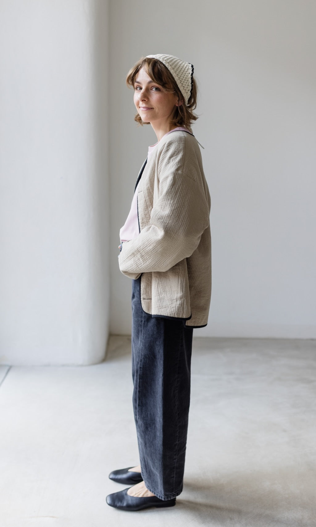 Leichte Oversized Steppjacke Yumiko aus Bio Baumwolle