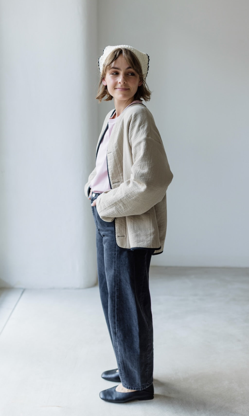 Leichte Oversized Steppjacke Yumiko aus Bio Baumwolle