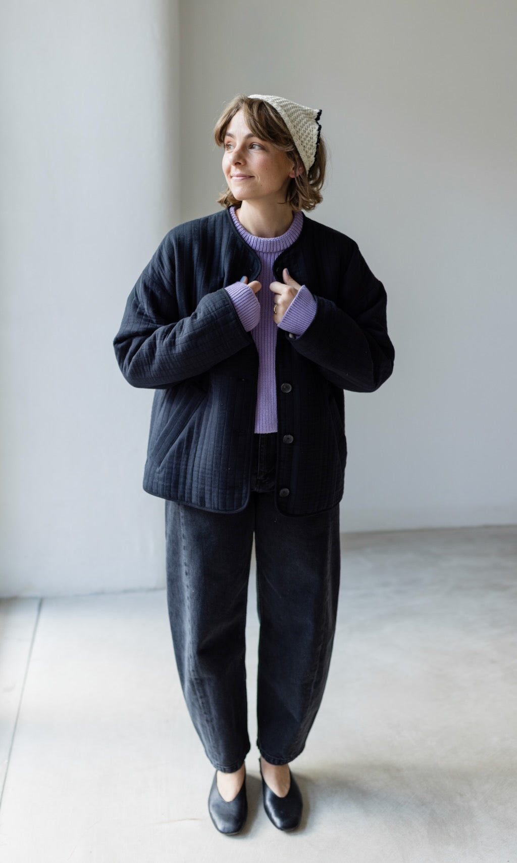 Leichte Oversized Steppjacke Yumiko aus Bio Baumwolle