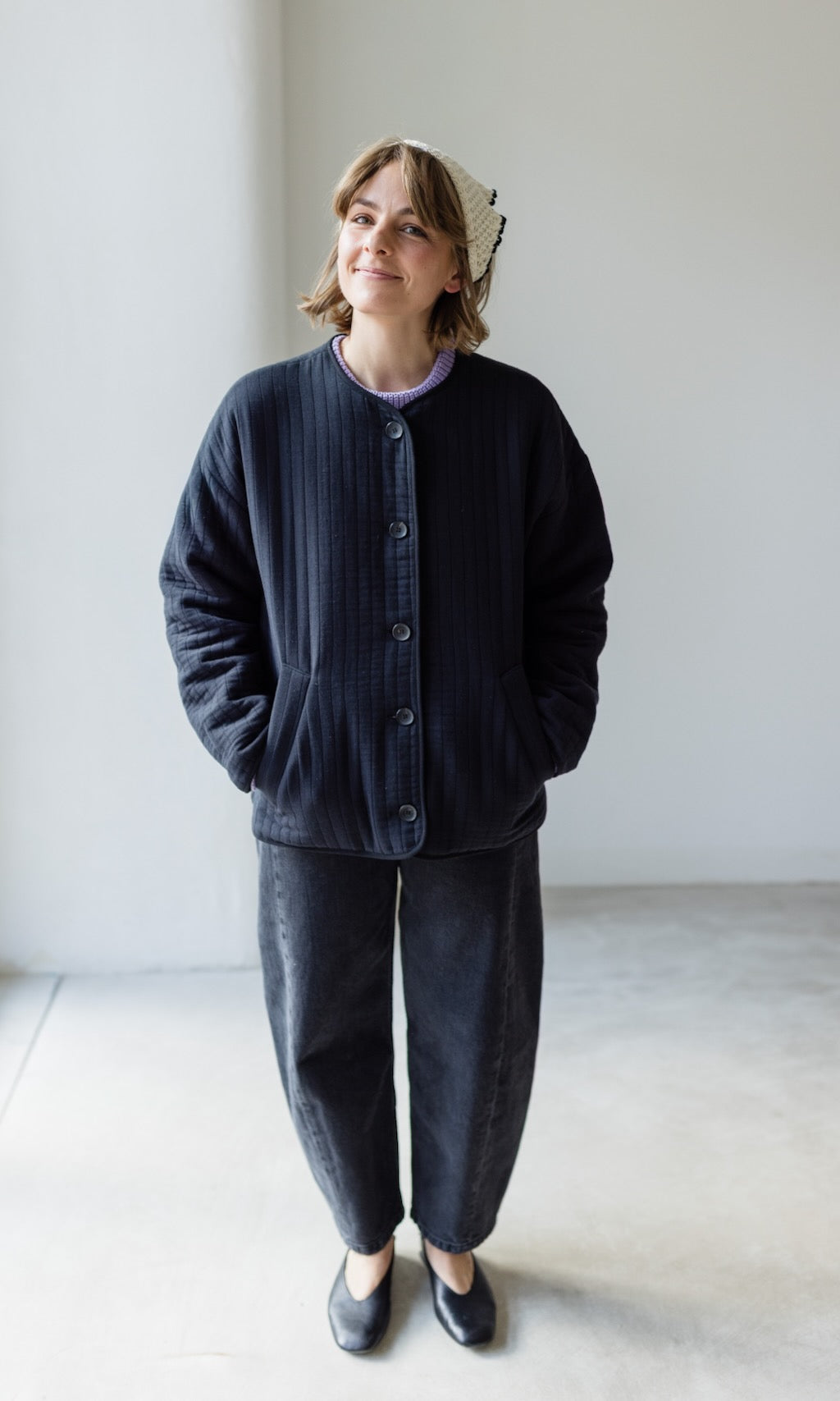 Leichte Oversized Steppjacke Yumiko aus Bio Baumwolle