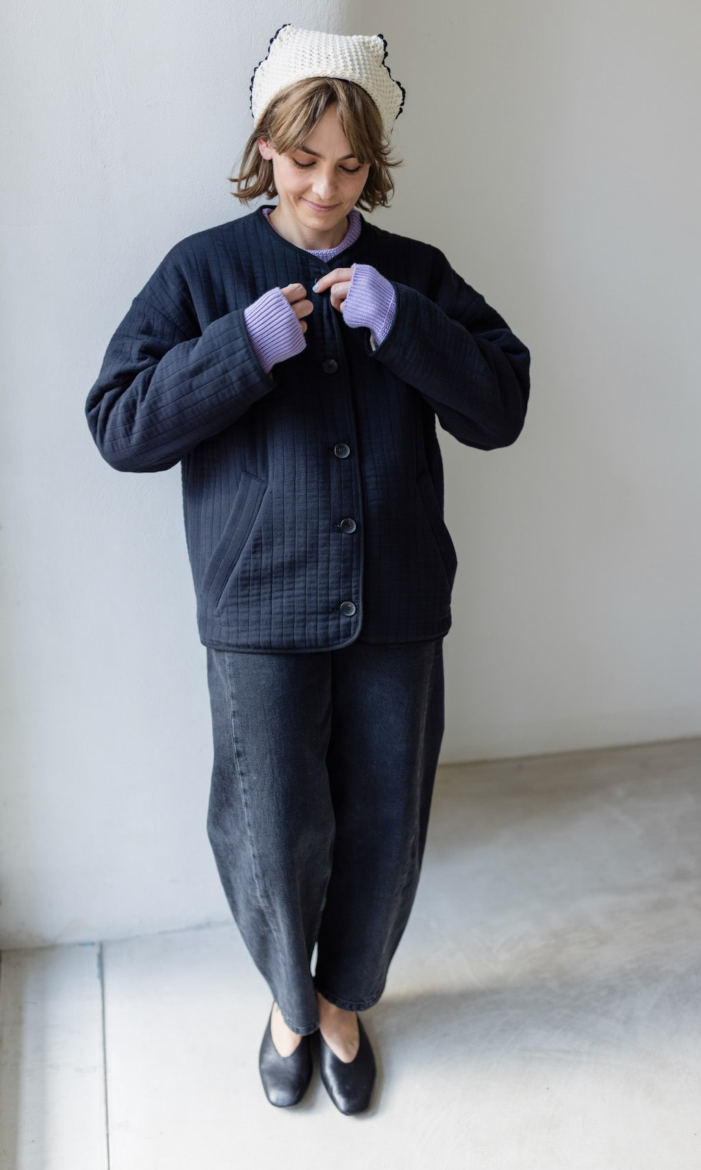 Leichte Oversized Steppjacke Yumiko aus Bio Baumwolle