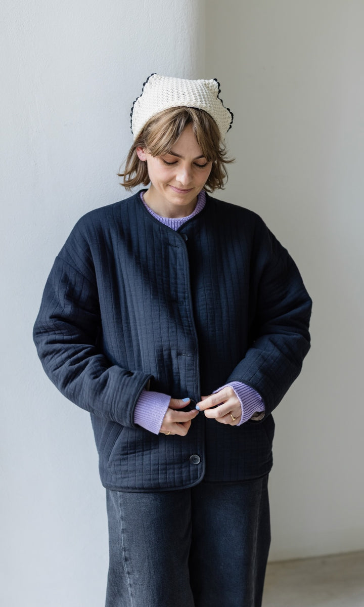 Leichte Oversized Steppjacke Yumiko aus Bio Baumwolle