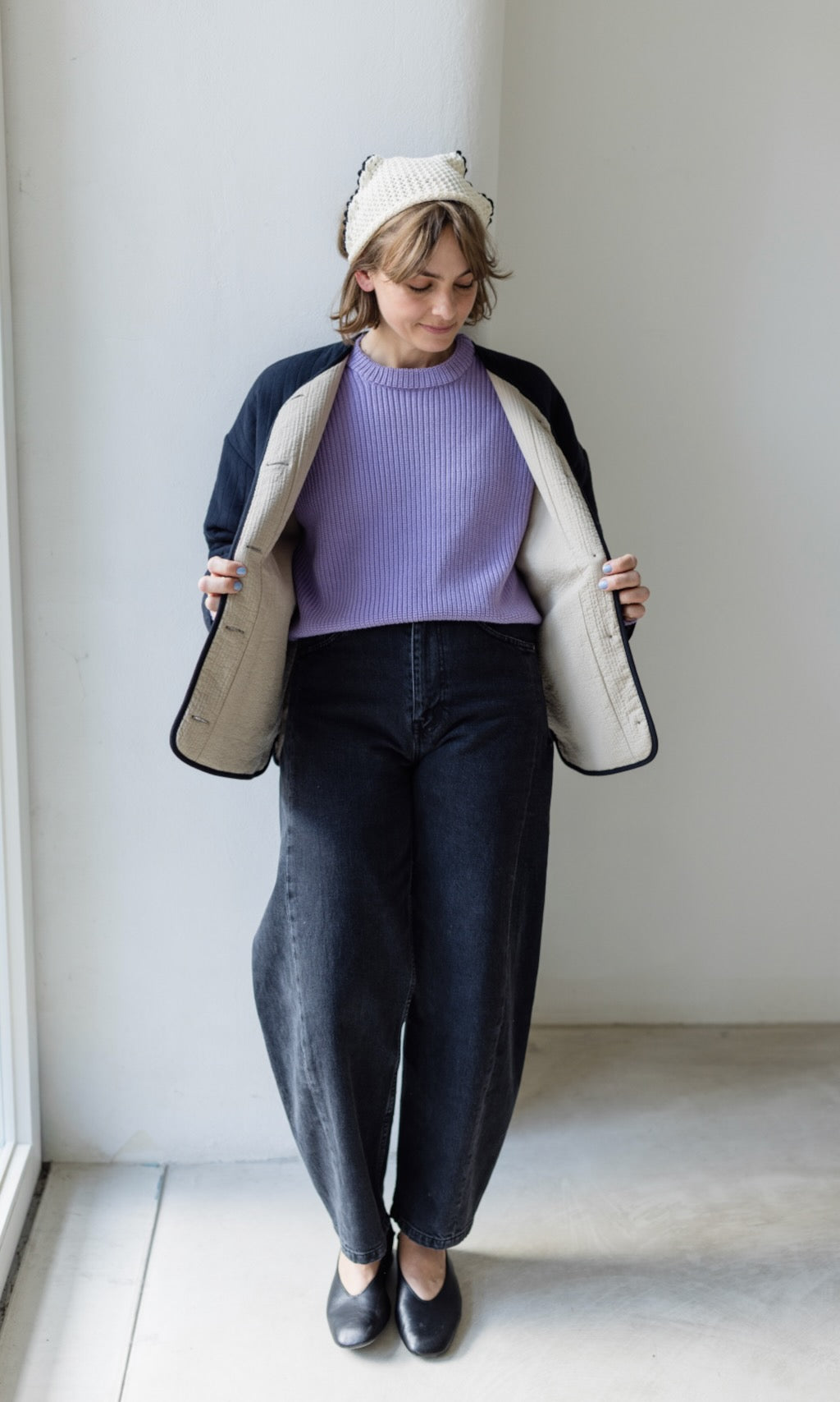 Leichte Oversized Steppjacke Yumiko aus Bio Baumwolle