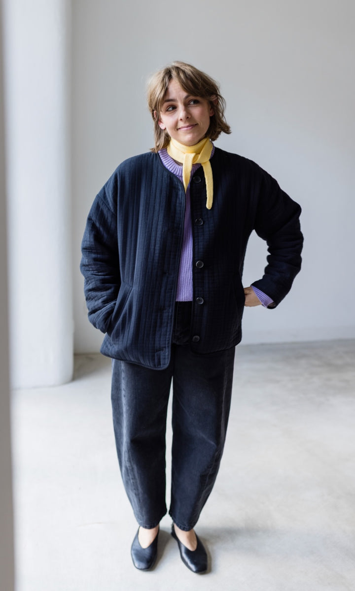 Leichte Oversized Steppjacke Yumiko aus Bio Baumwolle