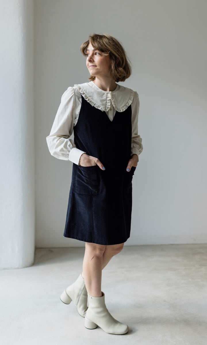 Minikleid aus Cord Audrey - abricot coco
