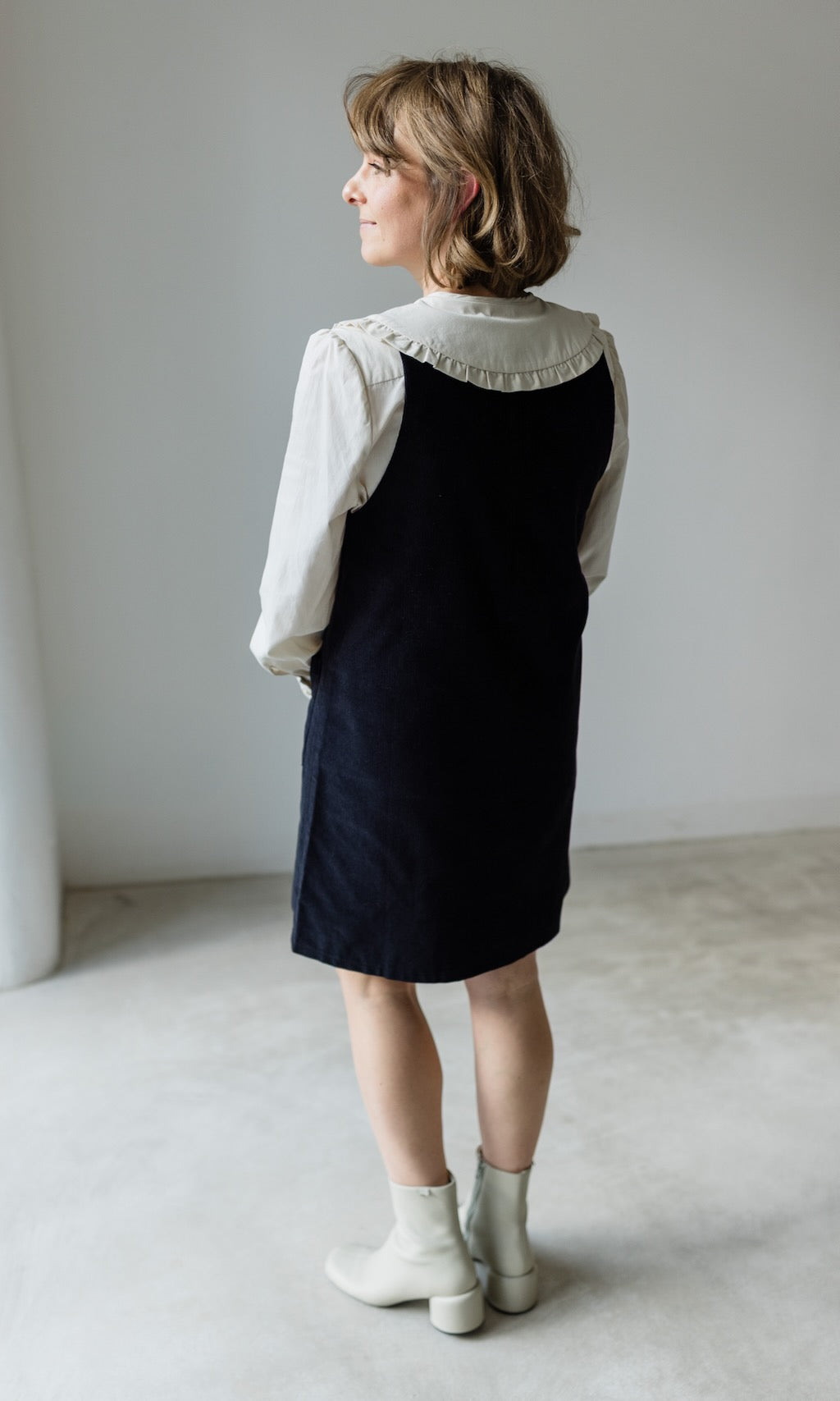 Minikleid aus Cord Audrey - abricot coco
