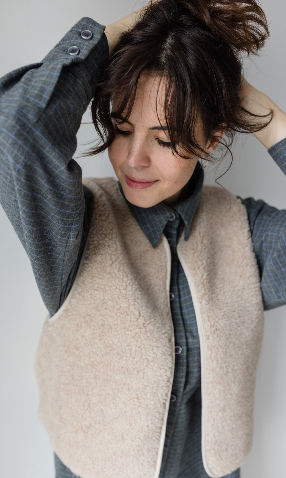 Schafwoll Weste (Schurwolle) - abricot coco