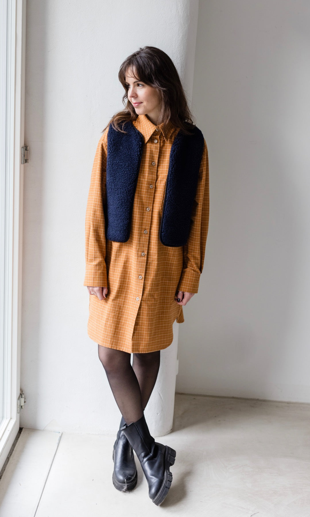 Karo Hemdkleid - abricot coco
