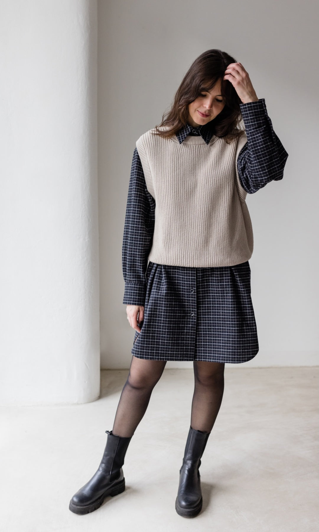 Winter Strickpullunder - abricot coco