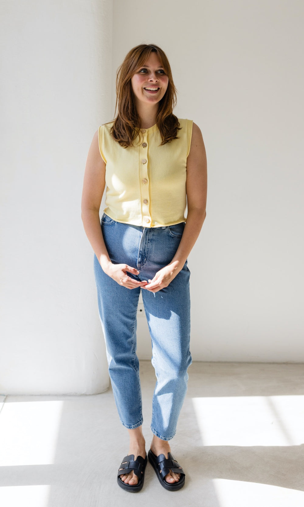 Jeans Mom Fit - abricot coco
