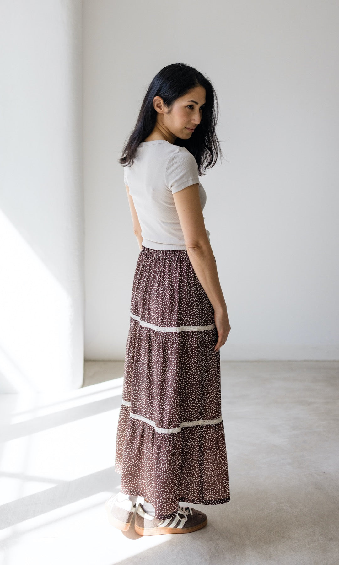 Maxirock Annika mit Spitze & Taschen