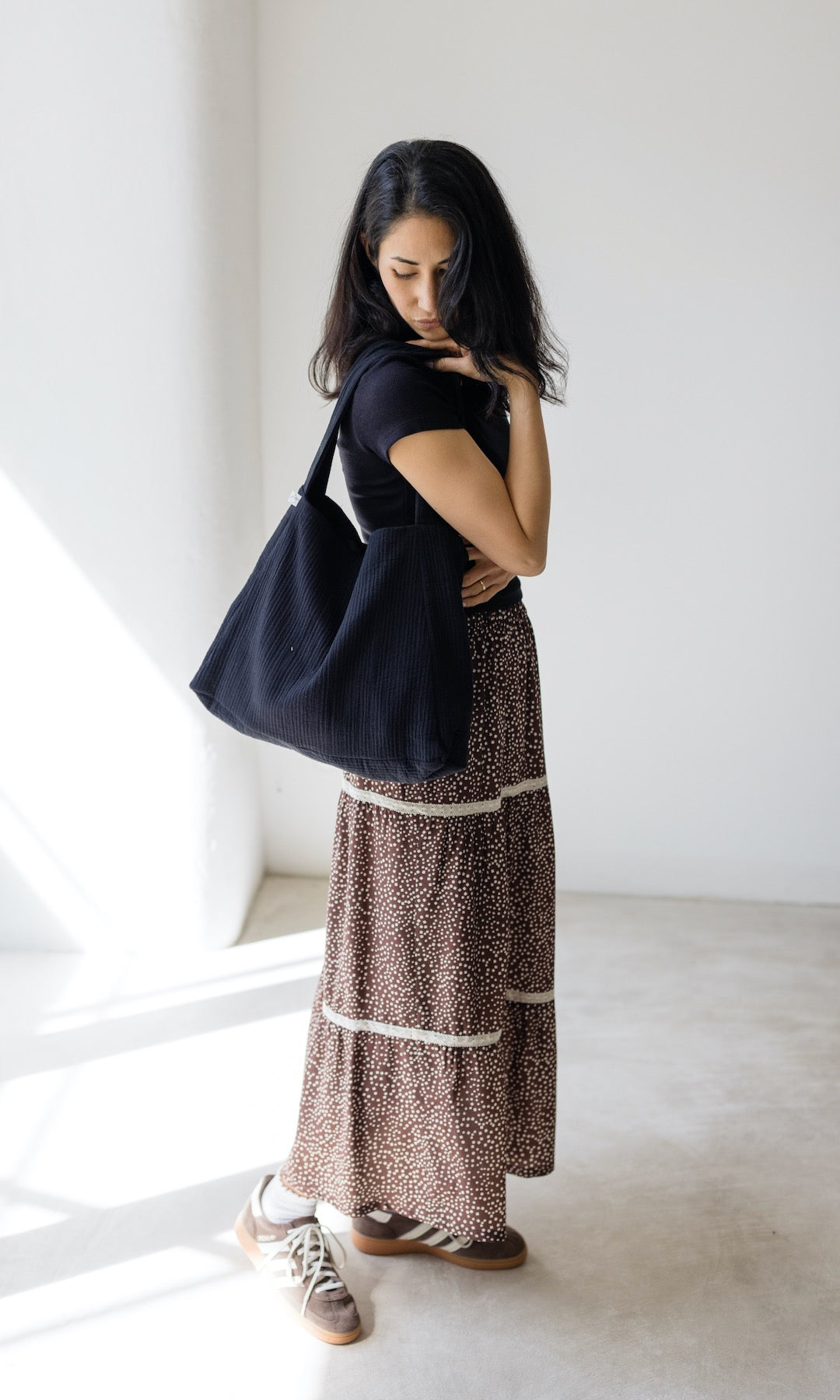 Maxirock Annika mit Spitze & Taschen
