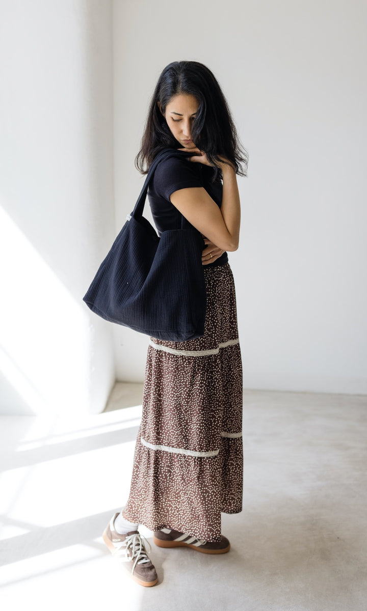 Maxirock Annika mit Spitze & Taschen