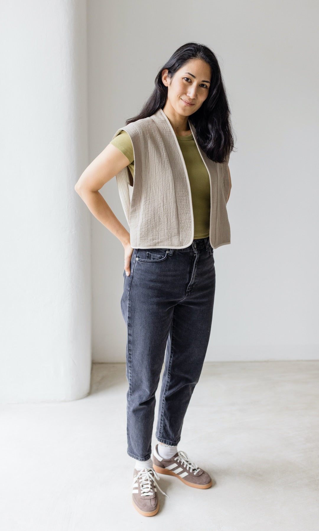 Steppweste Yumiko Cashew