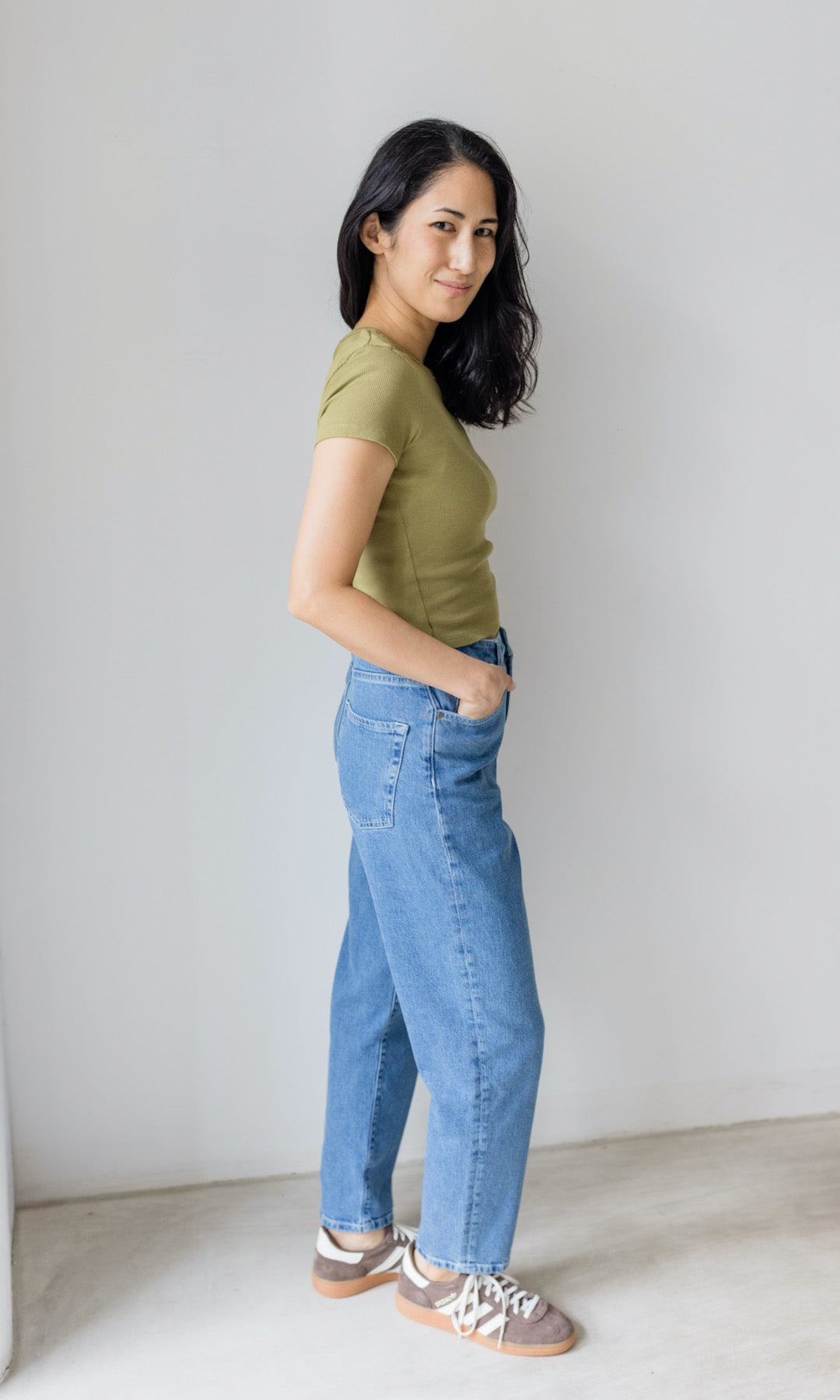 Cropped Rib Top - abricot coco