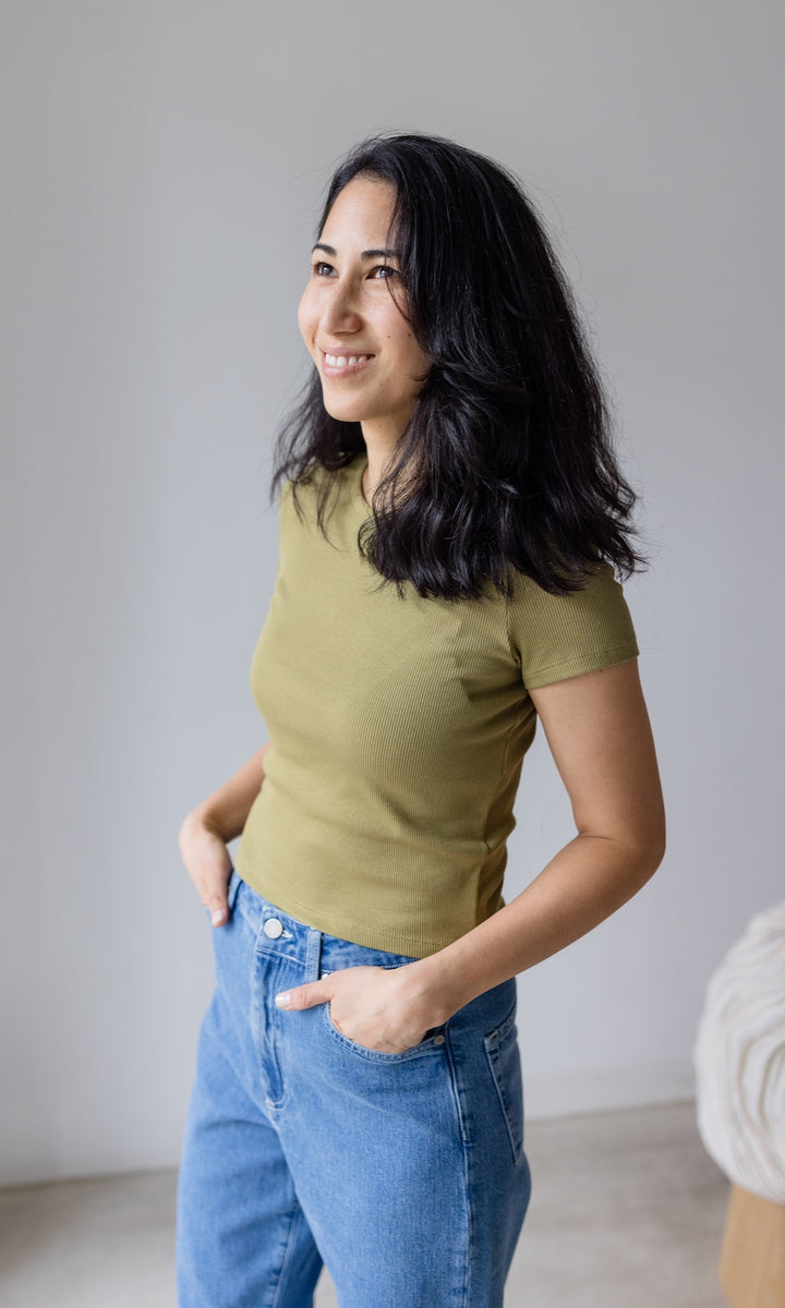 Cropped Rib Top