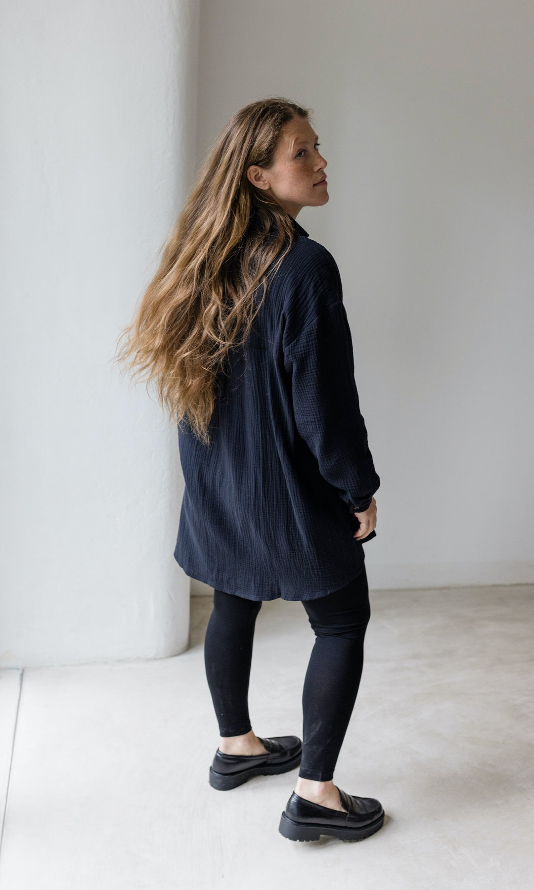 Oversized Musselin Hemd