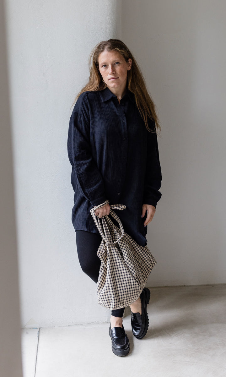Oversized Musselin Hemd