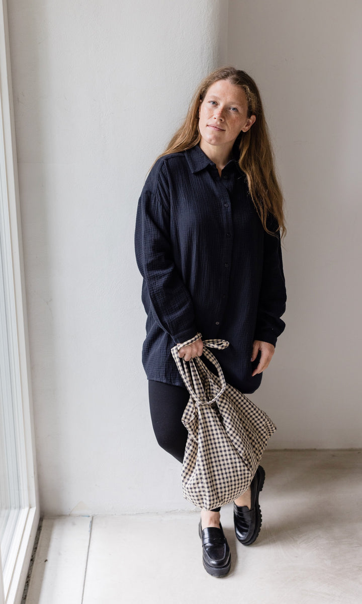 Oversized Musselin Hemd