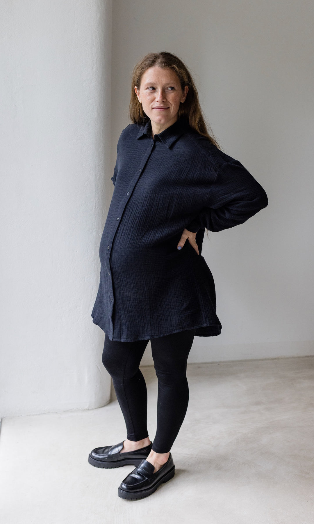 Oversized Musselin Hemd