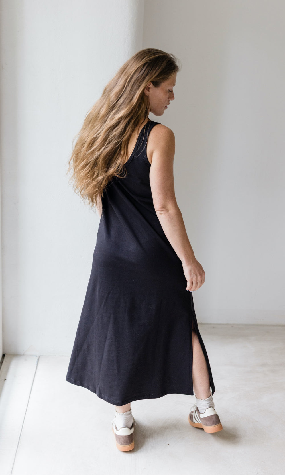 Jersey Kleid - abricot coco