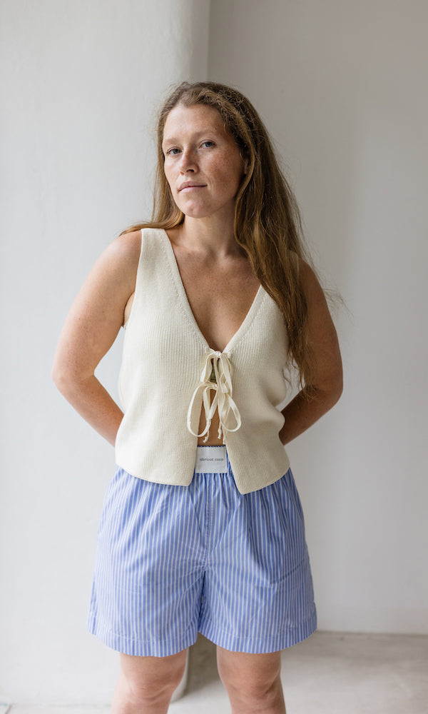 Sommer Shorts Blau Gestreift