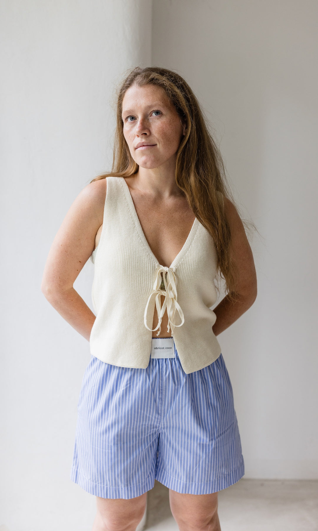 Sommer Shorts Blau Gestreift