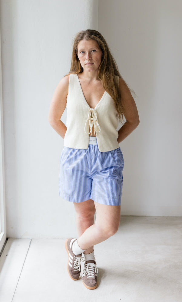 Sommer Shorts Blau Gestreift