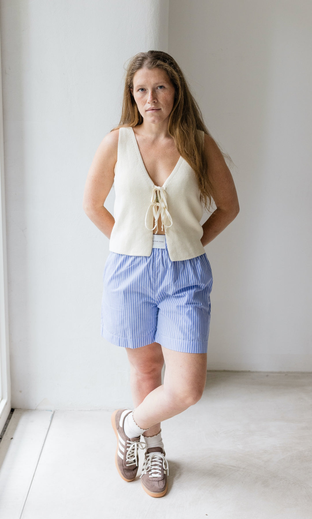 Sommer Shorts Blau Gestreift