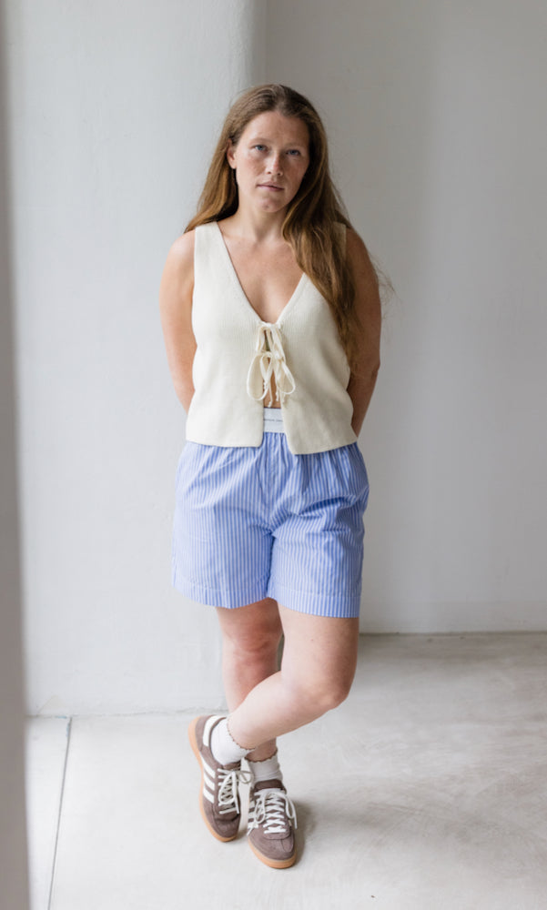 Sommer Shorts Blau Gestreift