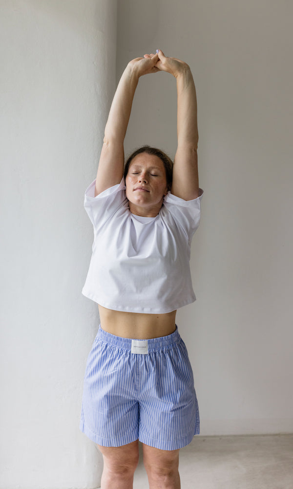 Sommer Shorts Blau Gestreift