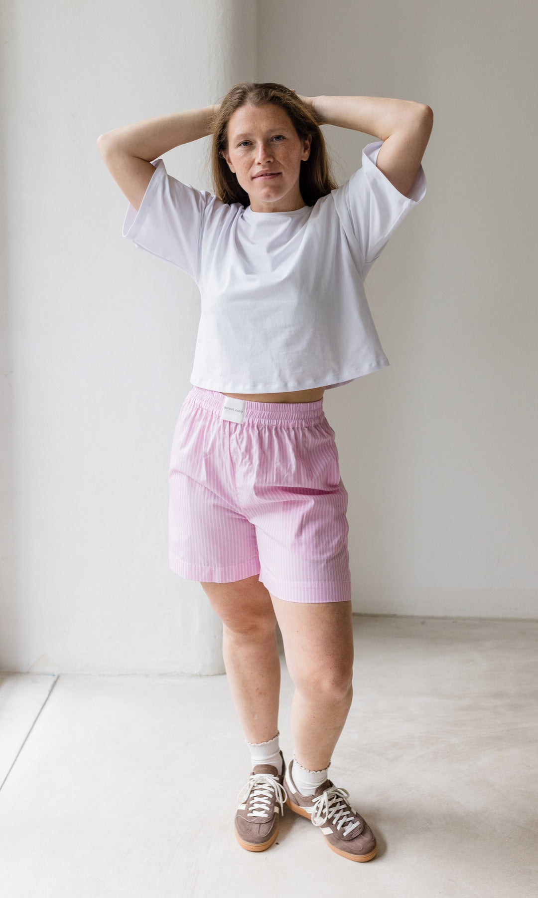 Sommer Shorts Rosa Gestreift