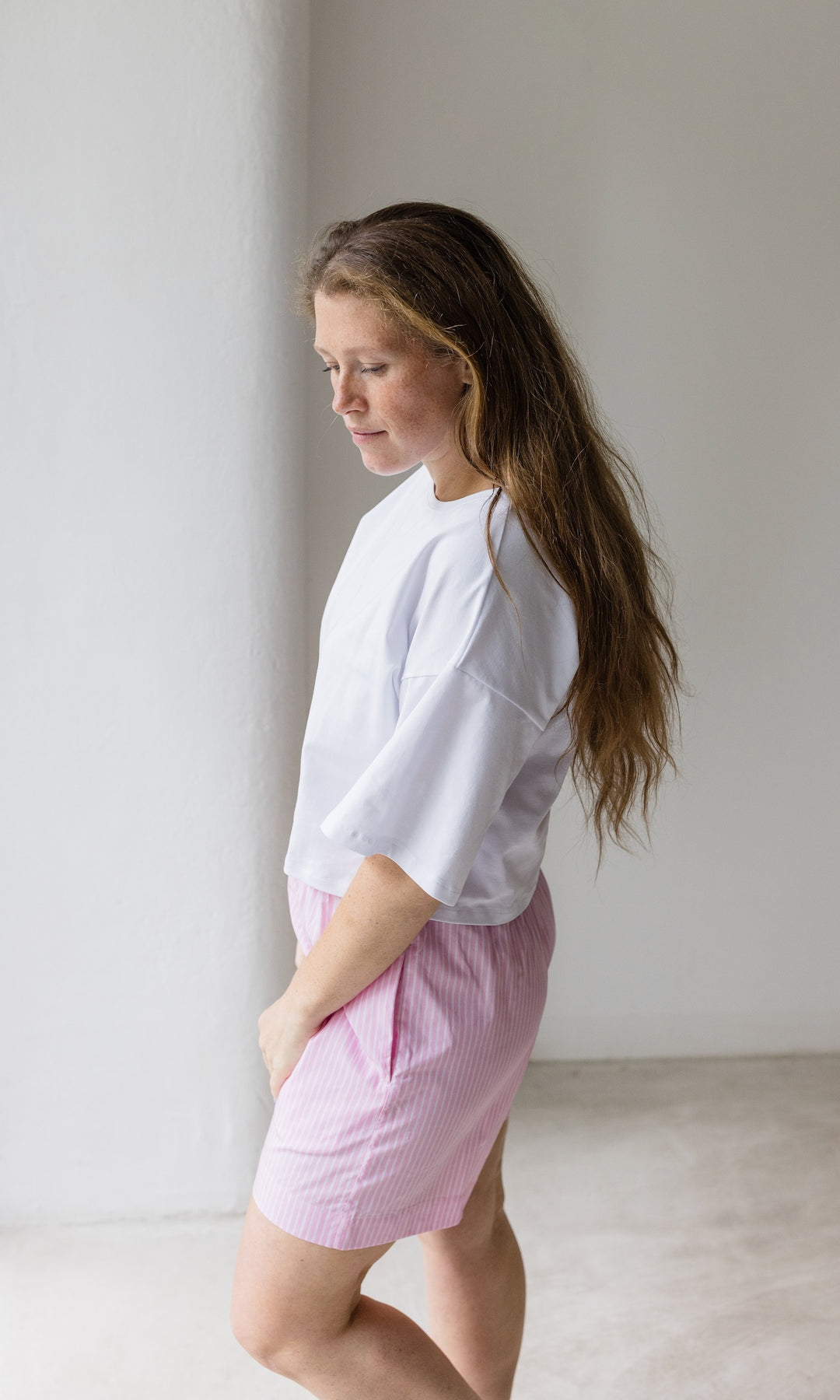 Sommer Shorts Rosa Gestreift