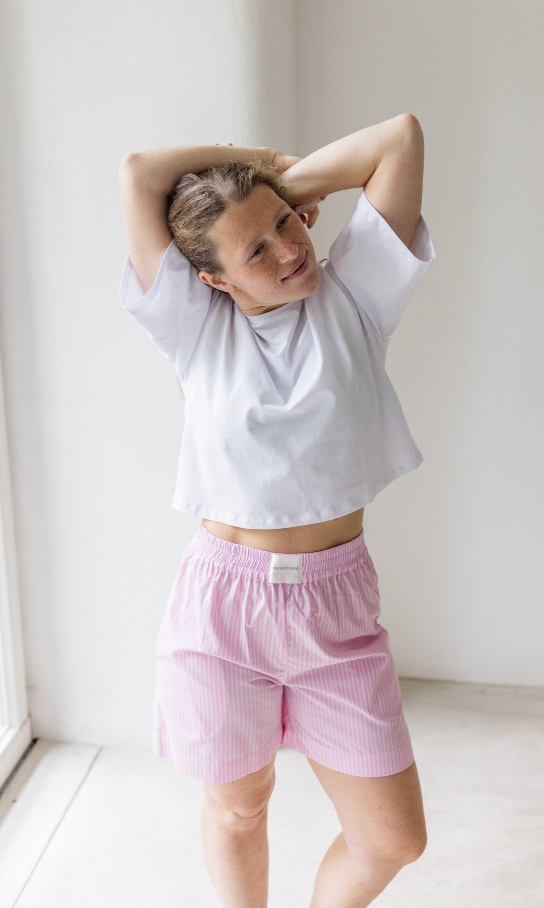 Sommer Shorts Rosa Gestreift