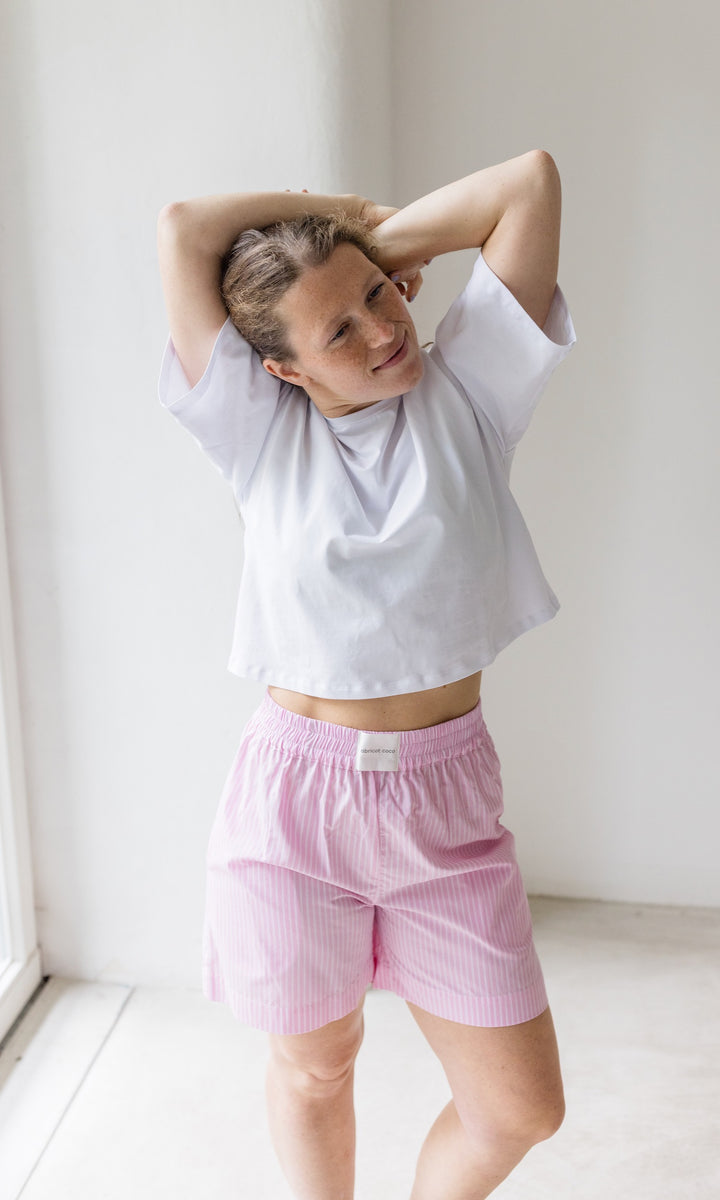 Sommer Shorts Rosa Gestreift