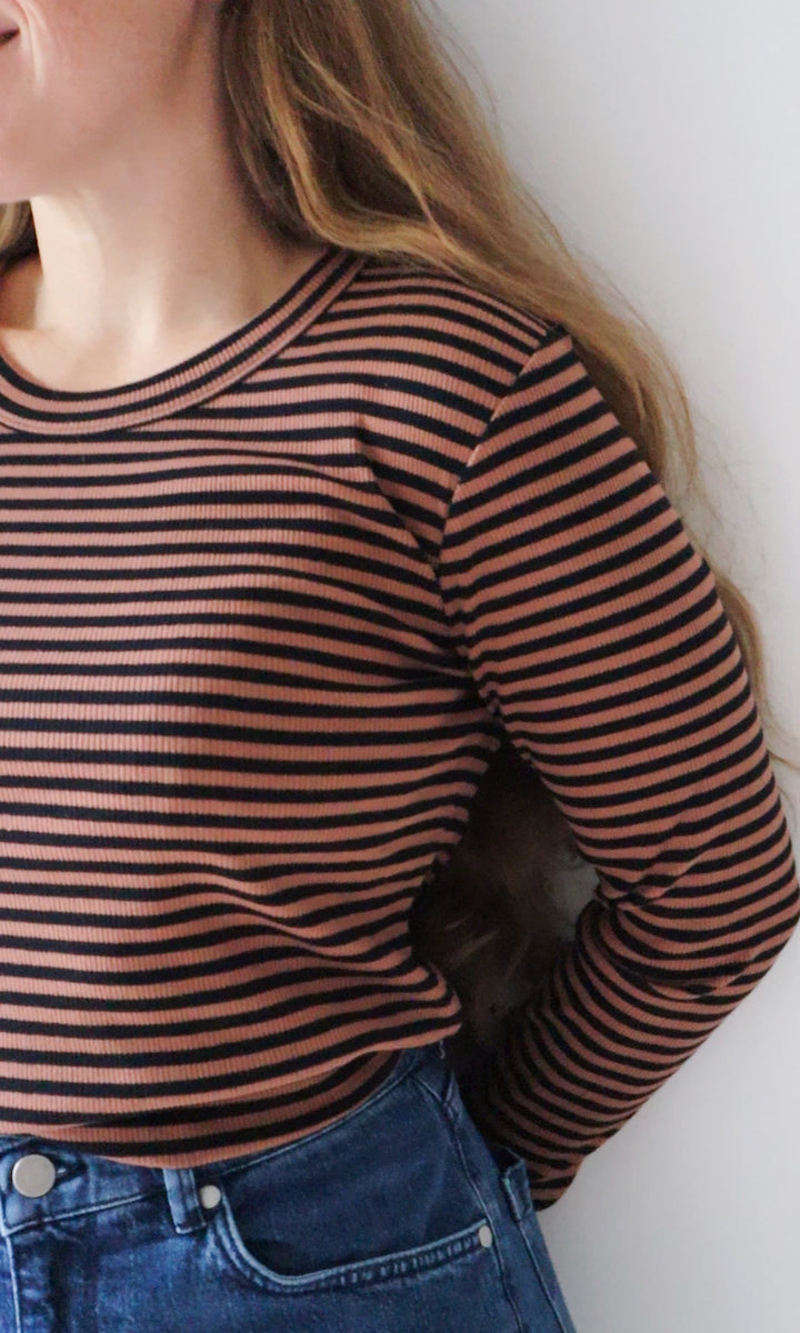 Gestreiftes Langarmshirt Zoé
