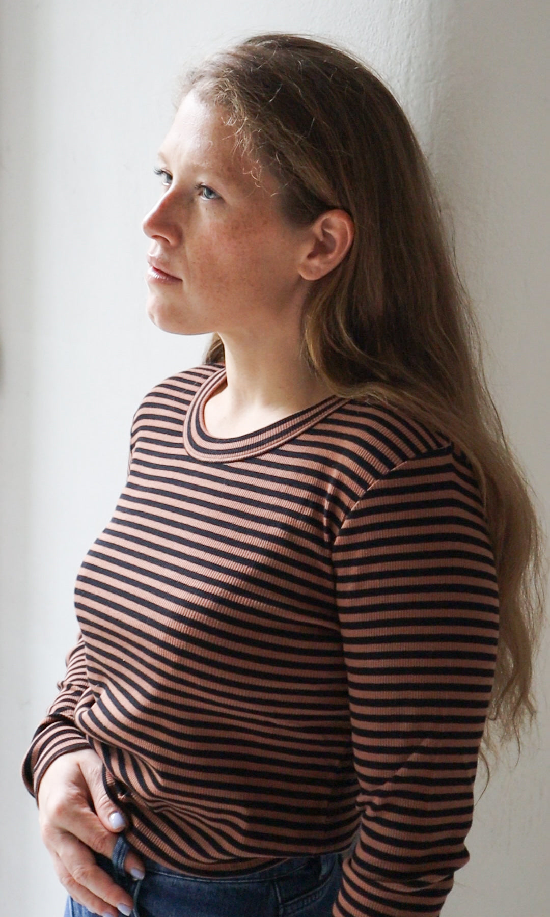 Gestreiftes Langarmshirt Zoé