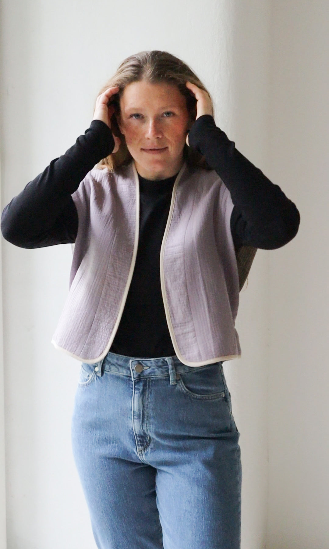 Wendbare Steppweste Yumiko Mauve