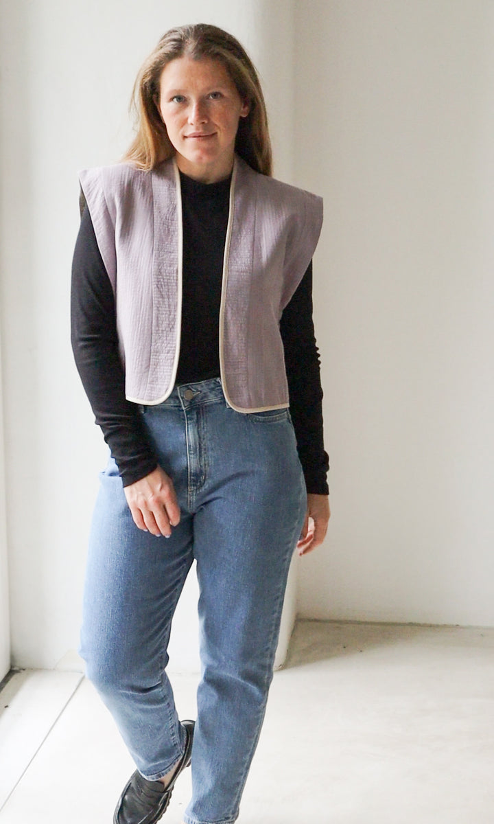 Wendbare Steppweste Yumiko Mauve