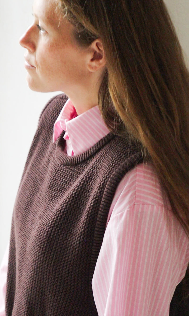 Boyfriend Hemd Rosa Gestreift
