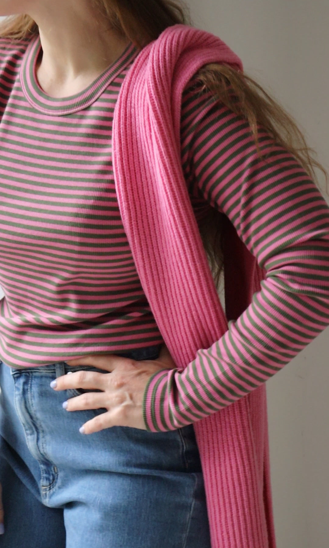 Gestreiftes Langarmshirt Zoé