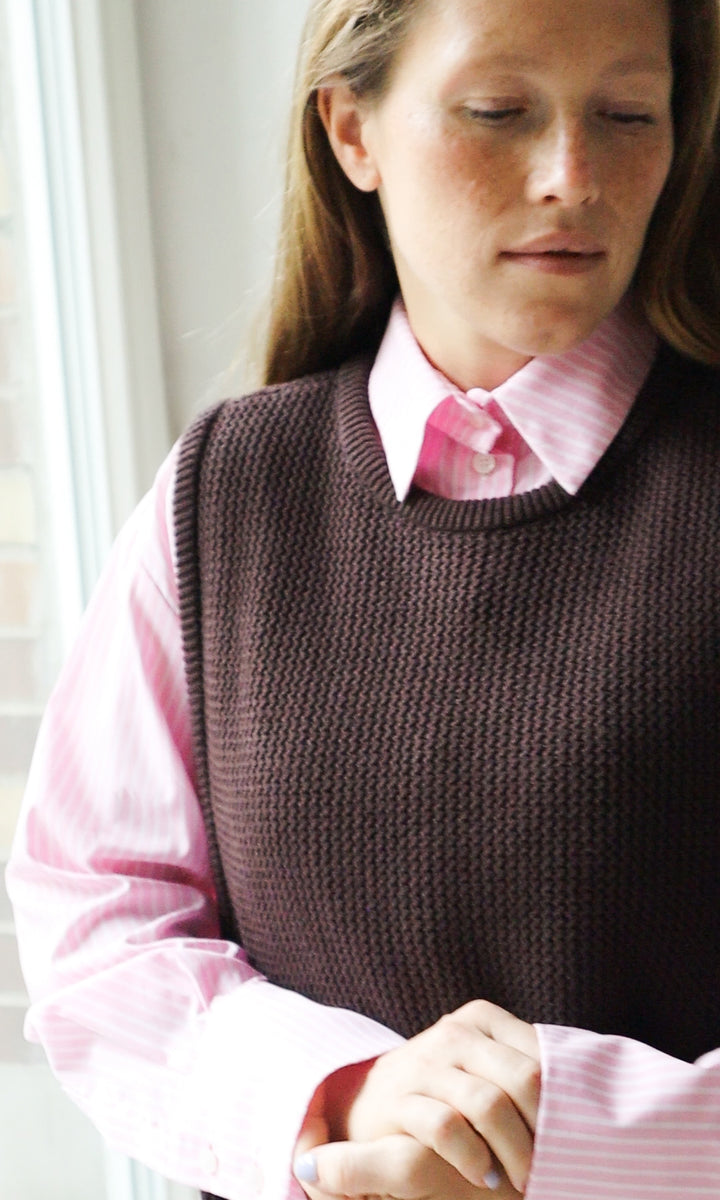 Boyfriend Hemd Rosa Gestreift