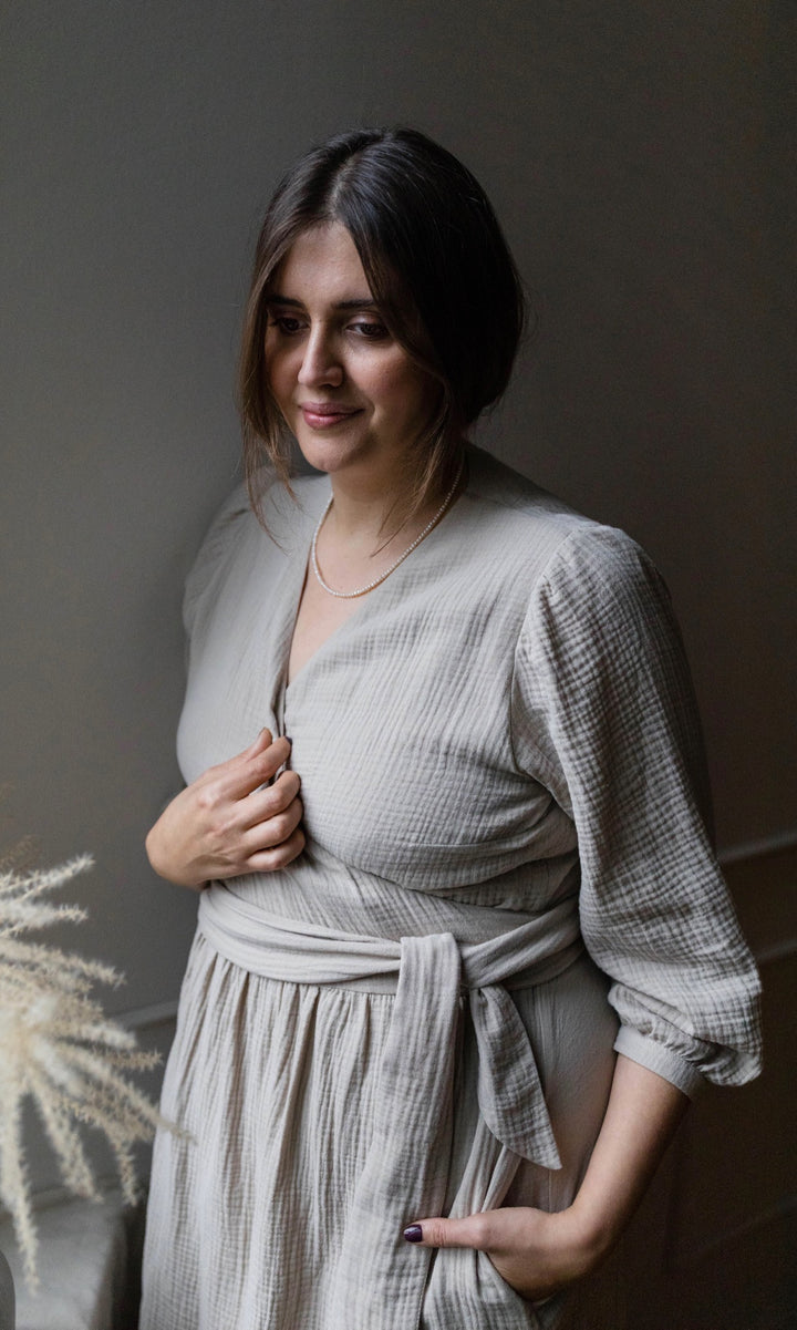 Musselin Wickelkleid