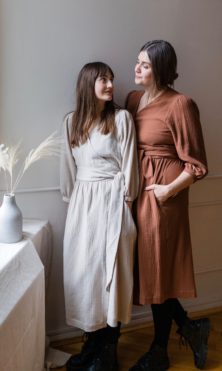 Musselin Wickelkleid