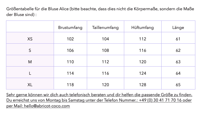 Bluse Alice - abricot coco