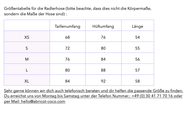 Umstands-Radlerhose / nur noch in XS & S verfügbar - abricot coco